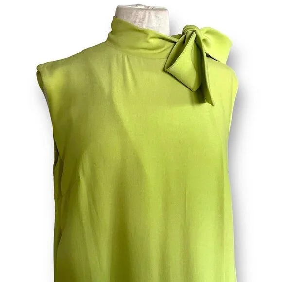 Vintage 1960s Elizabeth Arden Womens Jumpsuit Sz Large Lime Green Wide Leg Mod - Picture 10 of 14